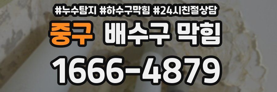 중구 배수구 막힘