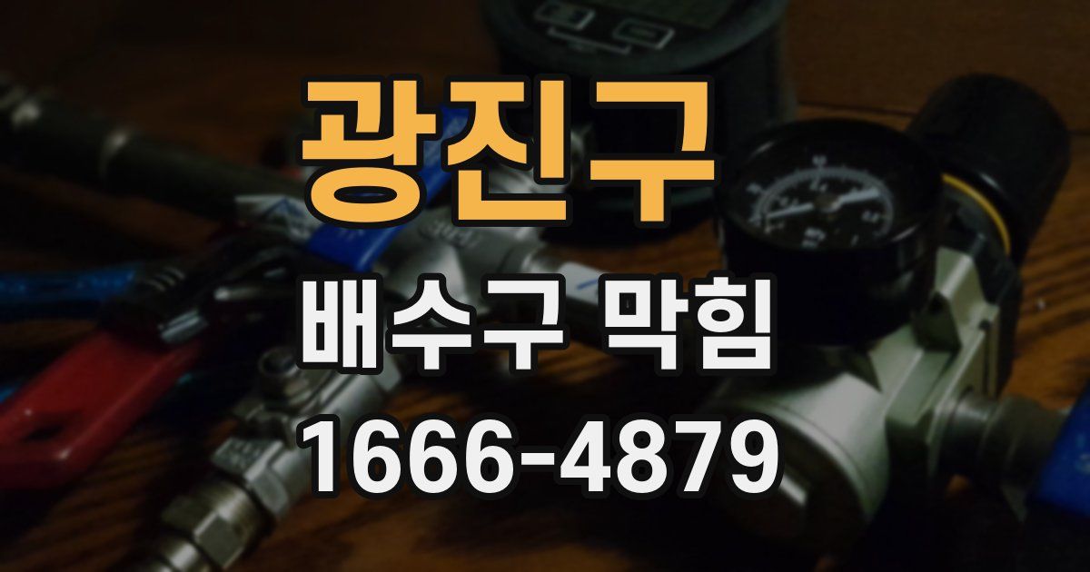 광진구 배수구 막힘