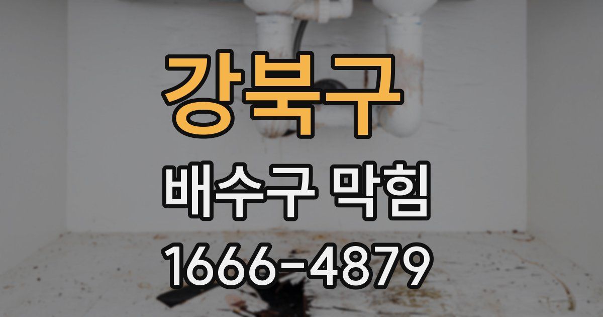 강북구 배수구 막힘