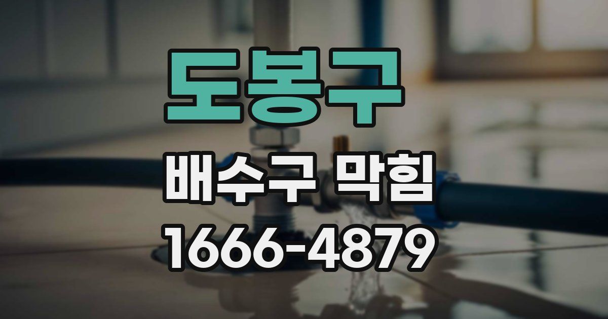 도봉구 배수구 막힘