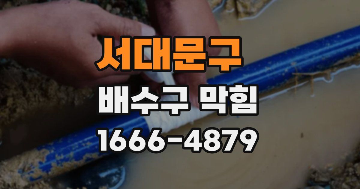 서대문구 배수구 막힘