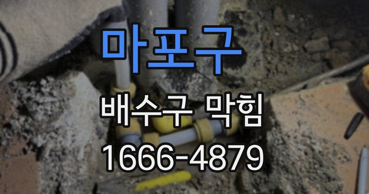 마포구 배수구 막힘