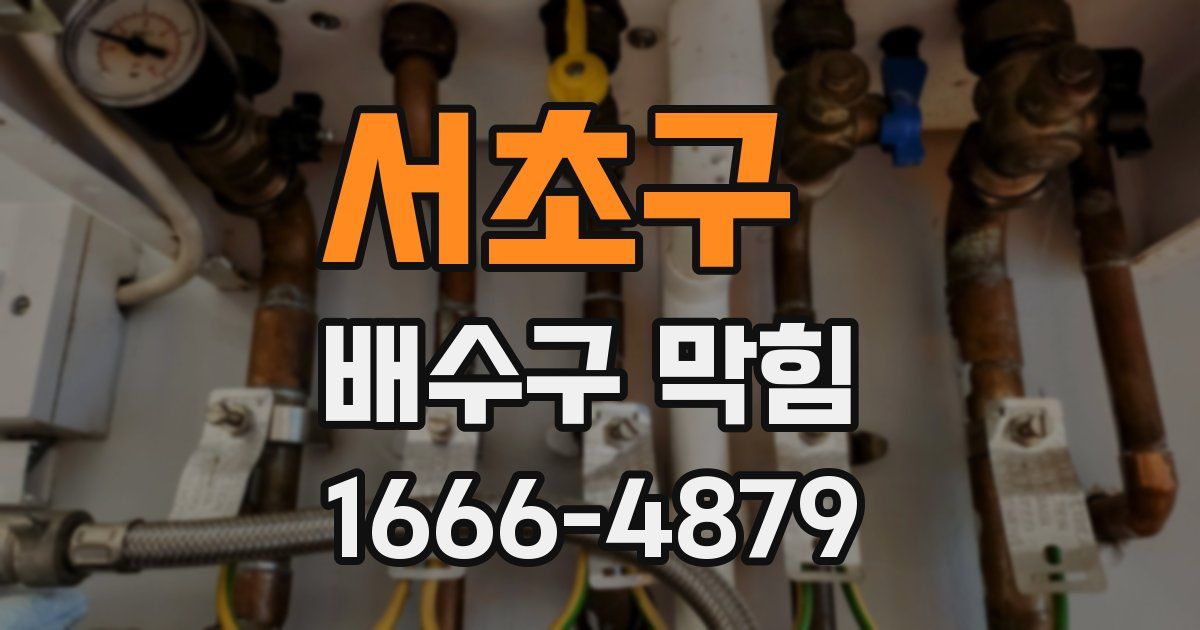 서초구 배수구 막힘