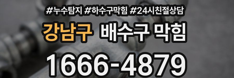강남구 배수구 막힘