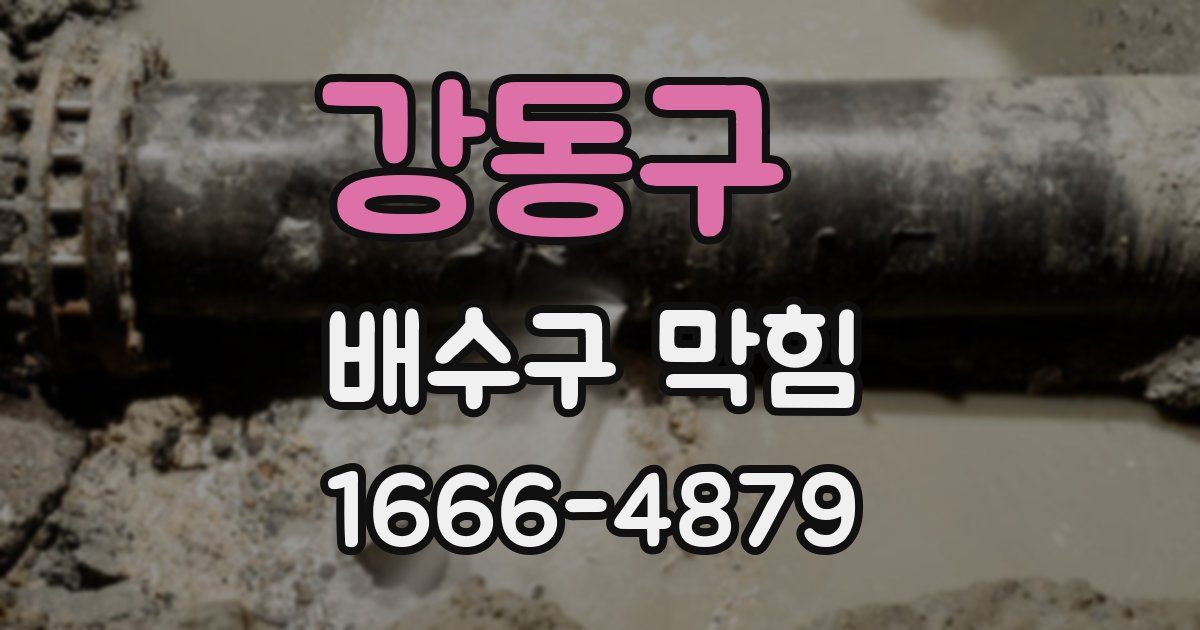 강동구 배수구 막힘