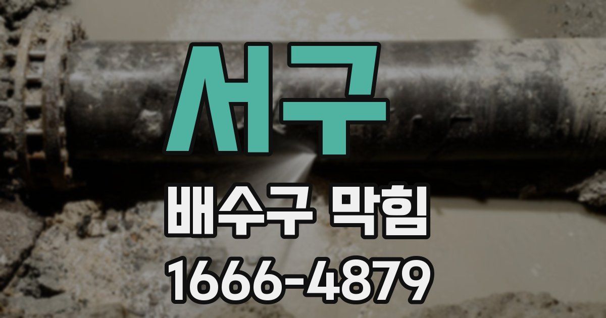 서구 배수구 막힘