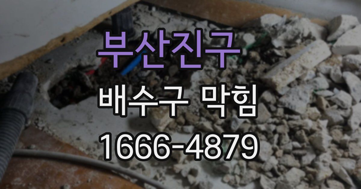 부산진구 배수구 막힘