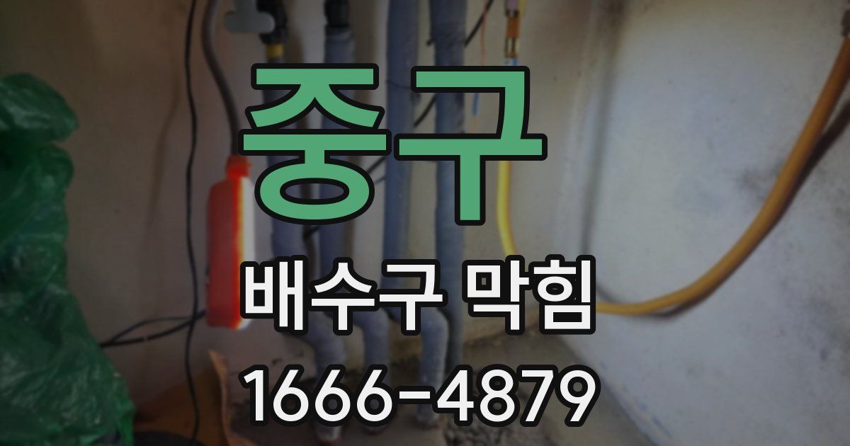 중구 배수구 막힘