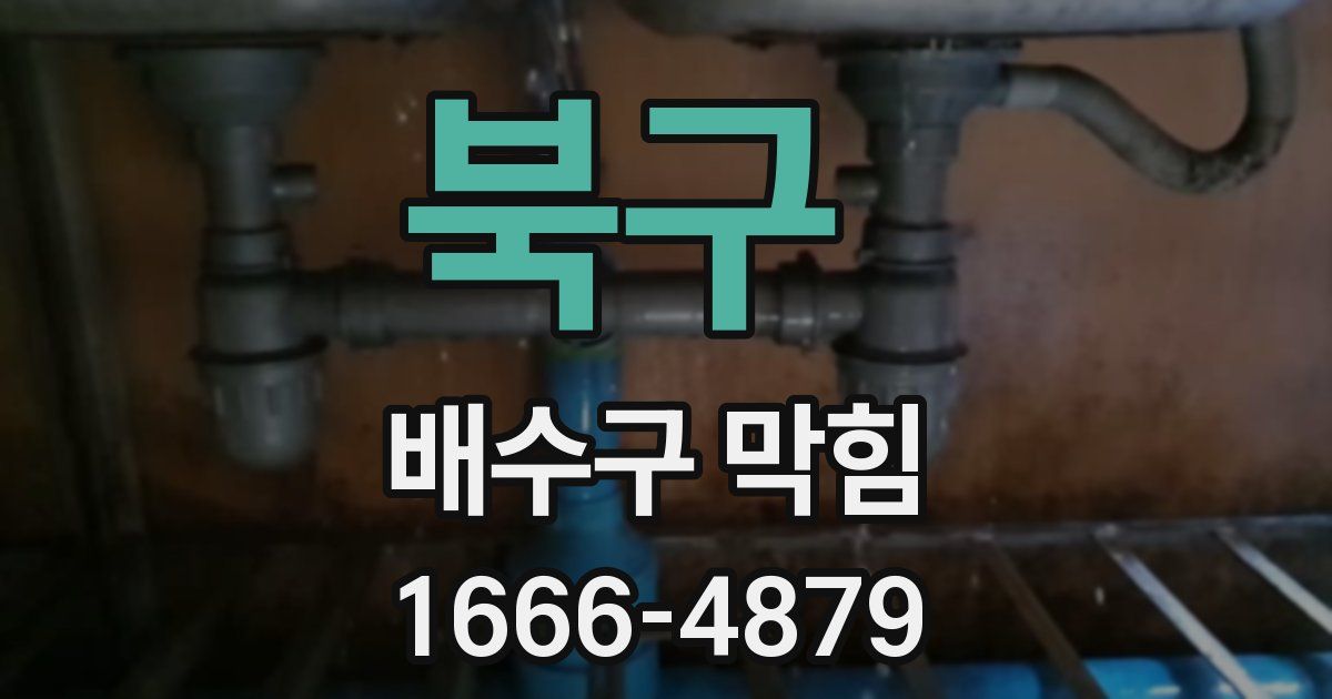 북구 배수구 막힘