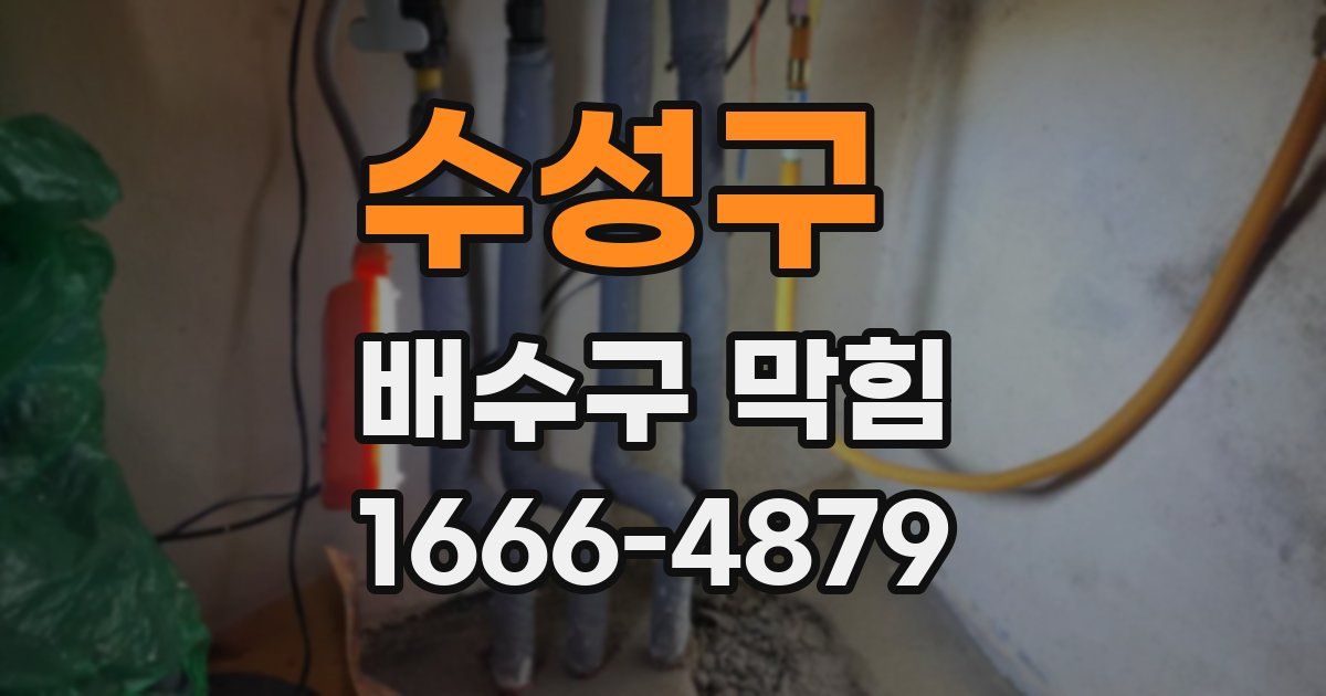 수성구 배수구 막힘