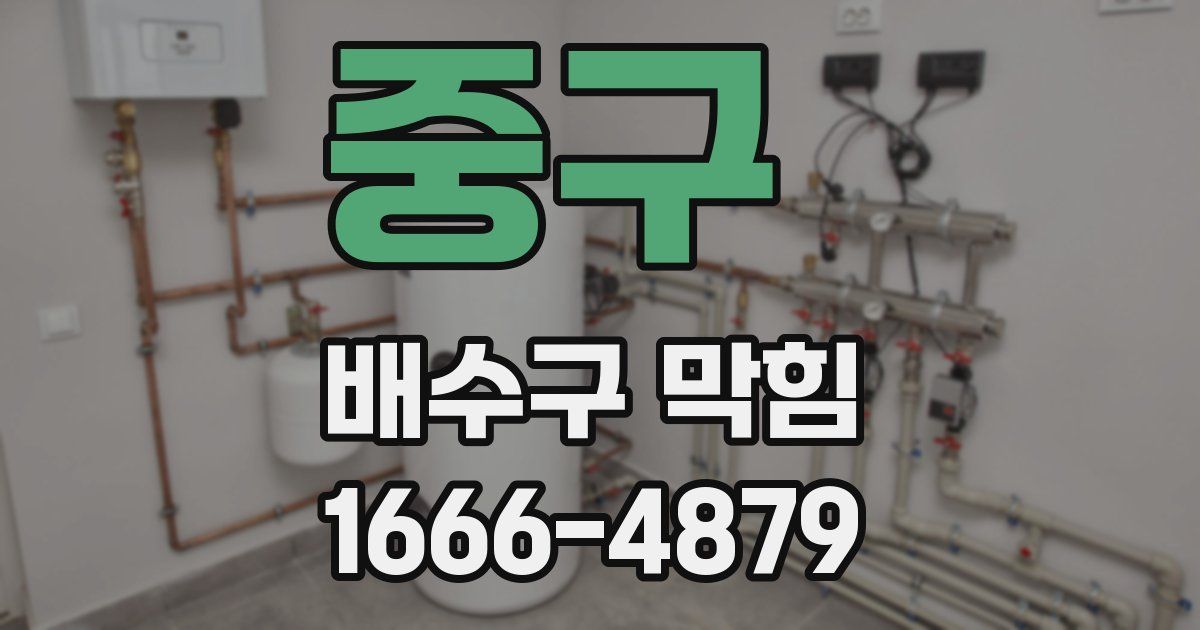 중구 배수구 막힘