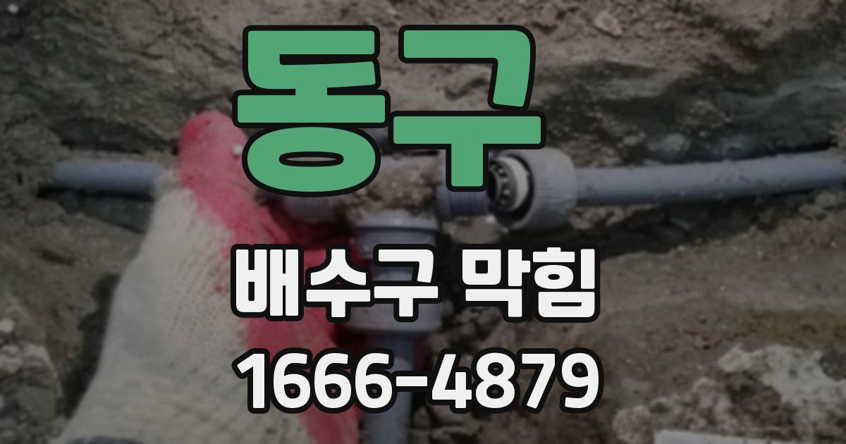 동구 배수구 막힘