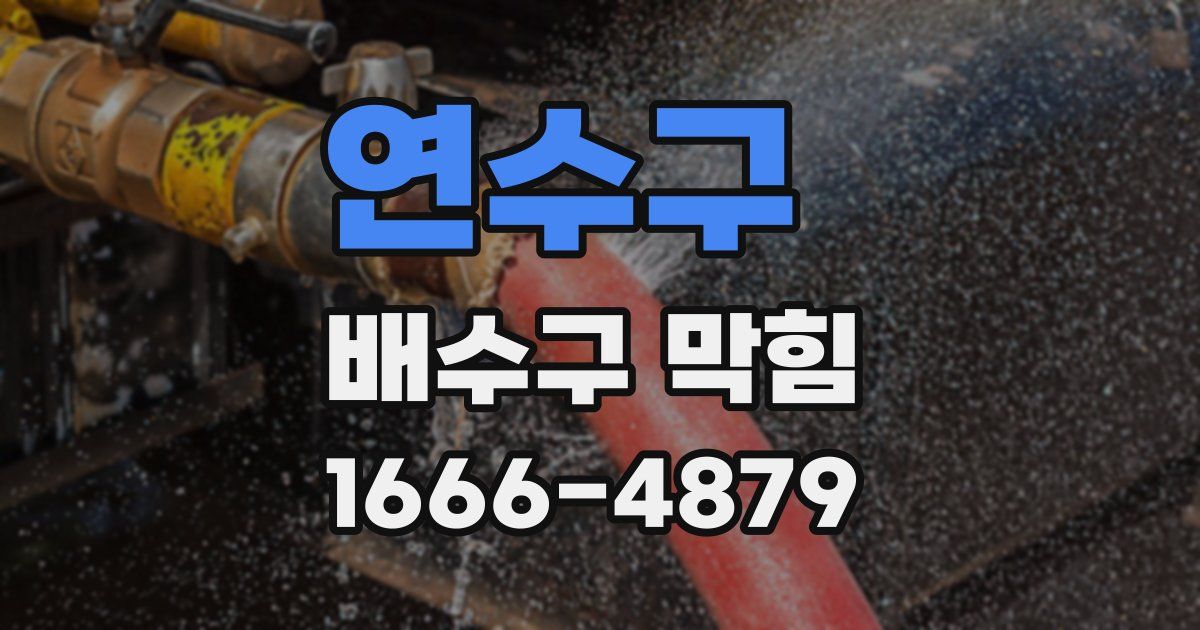 연수구 배수구 막힘