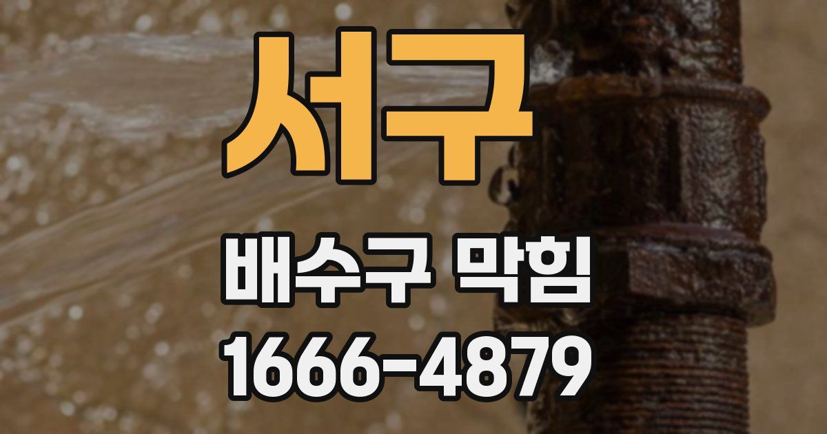 서구 배수구 막힘