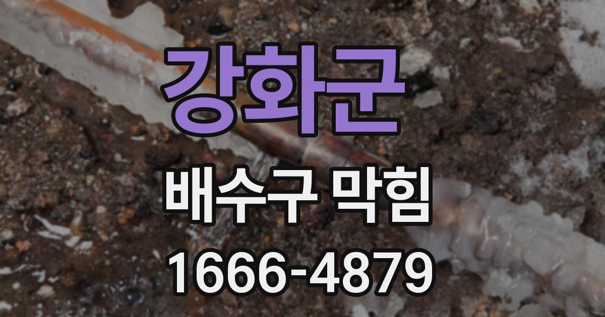 강화군 배수구 막힘