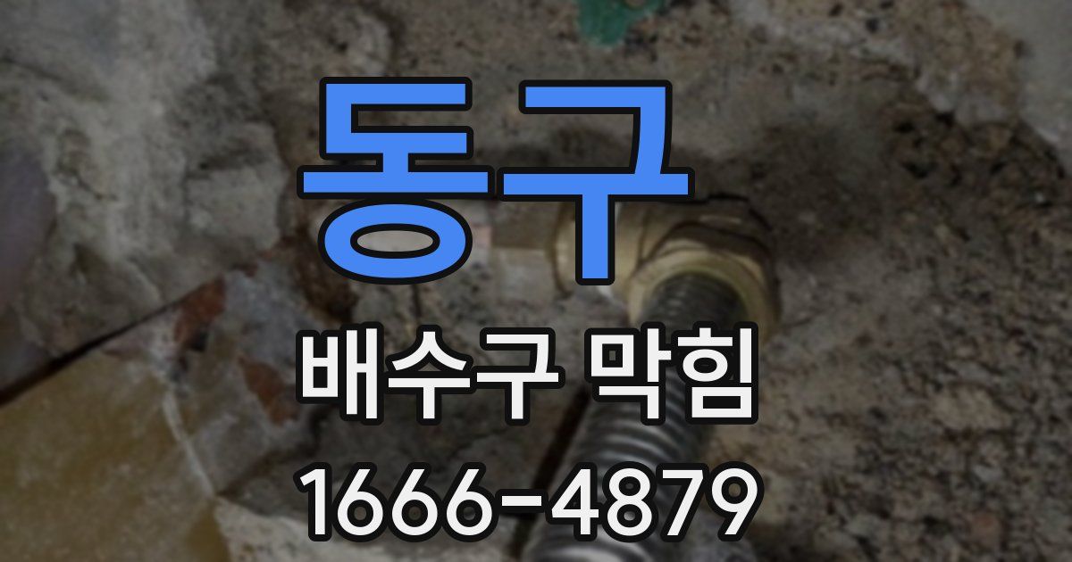 동구 배수구 막힘
