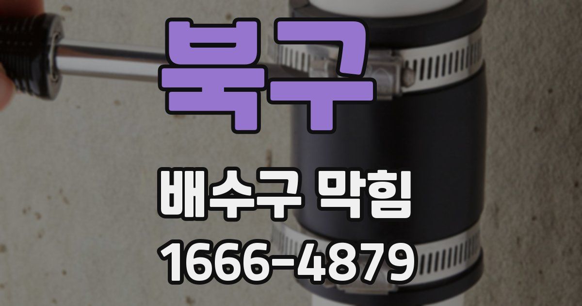 북구 배수구 막힘