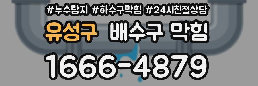 유성구 배수구 막힘