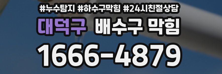 대덕구 배수구 막힘