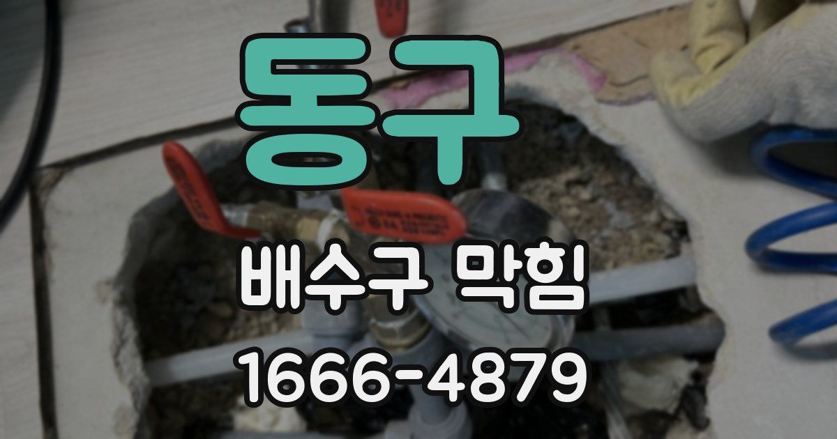 동구 배수구 막힘