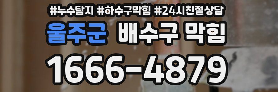 울주군 배수구 막힘