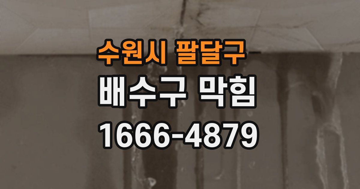수원시 팔달구 배수구 막힘