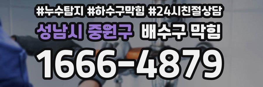 성남시 중원구 배수구 막힘