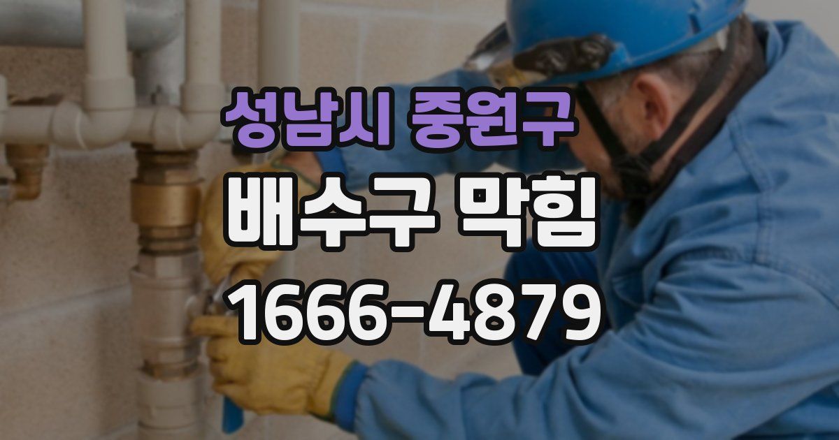성남시 중원구 배수구 막힘