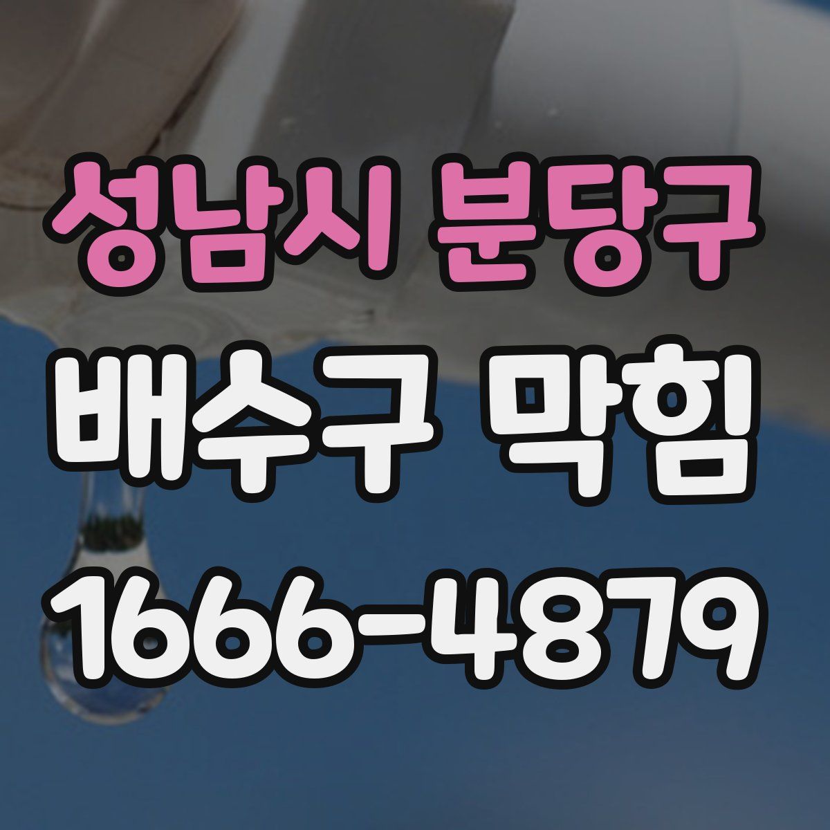성남시 분당구 배수구 막힘
