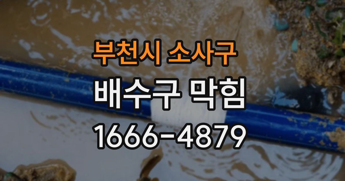 부천시 소사구 배수구 막힘