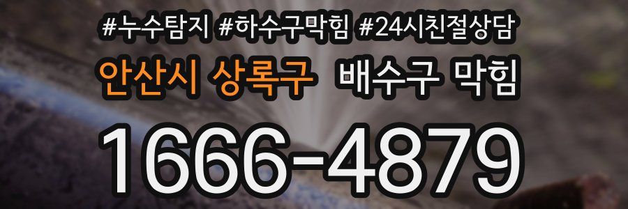 안산시 상록구 배수구 막힘