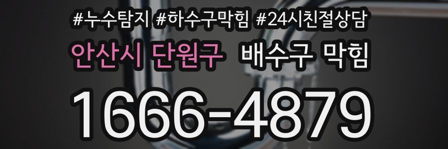 안산시 단원구 배수구 막힘