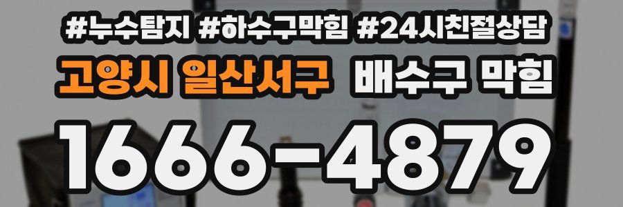 고양시 일산서구 배수구 막힘