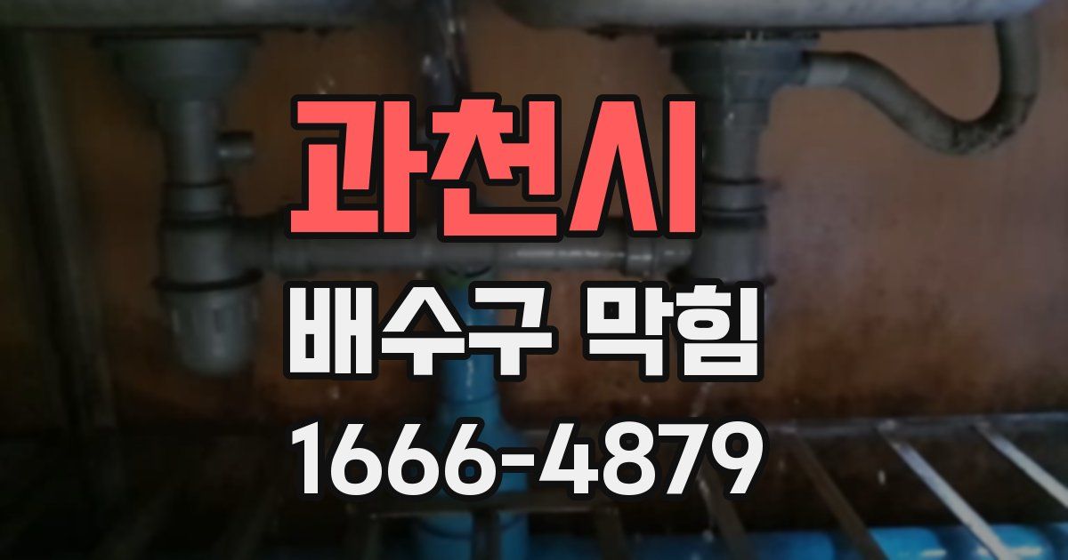 과천시 배수구 막힘