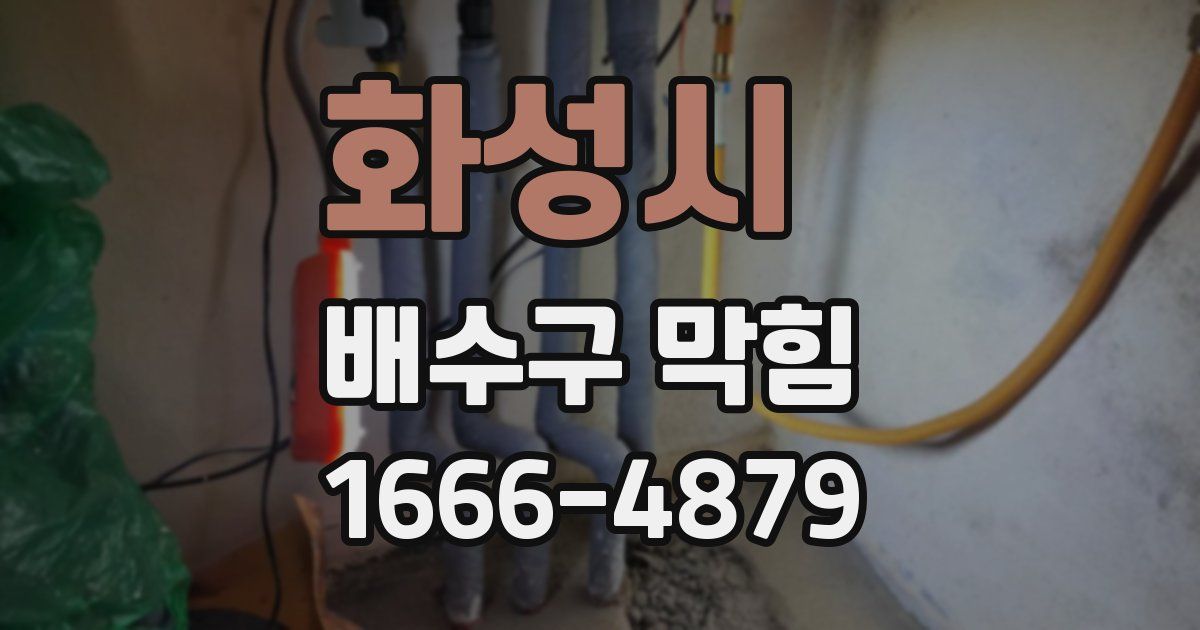 화성시 배수구 막힘
