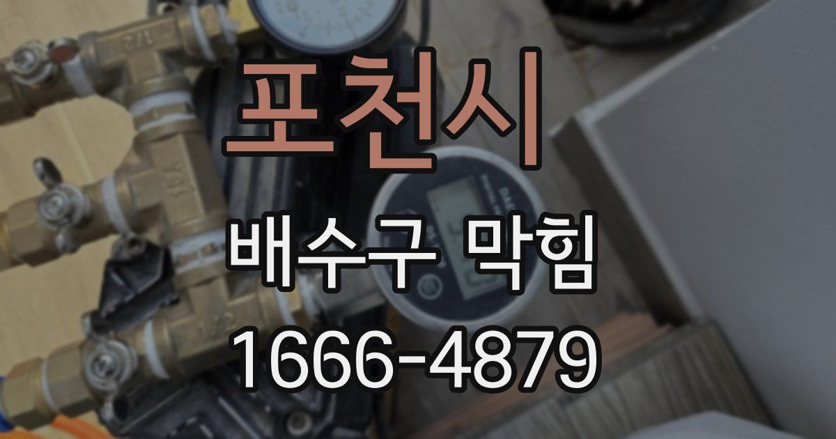 포천시 배수구 막힘