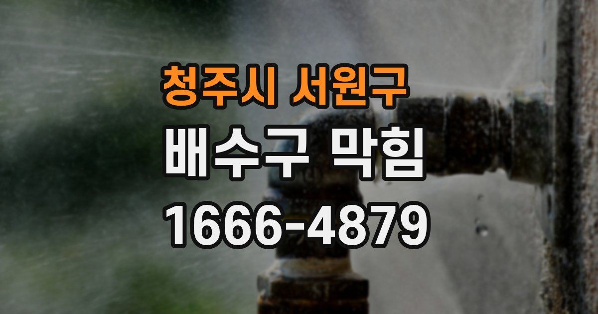 청주시 서원구 배수구 막힘