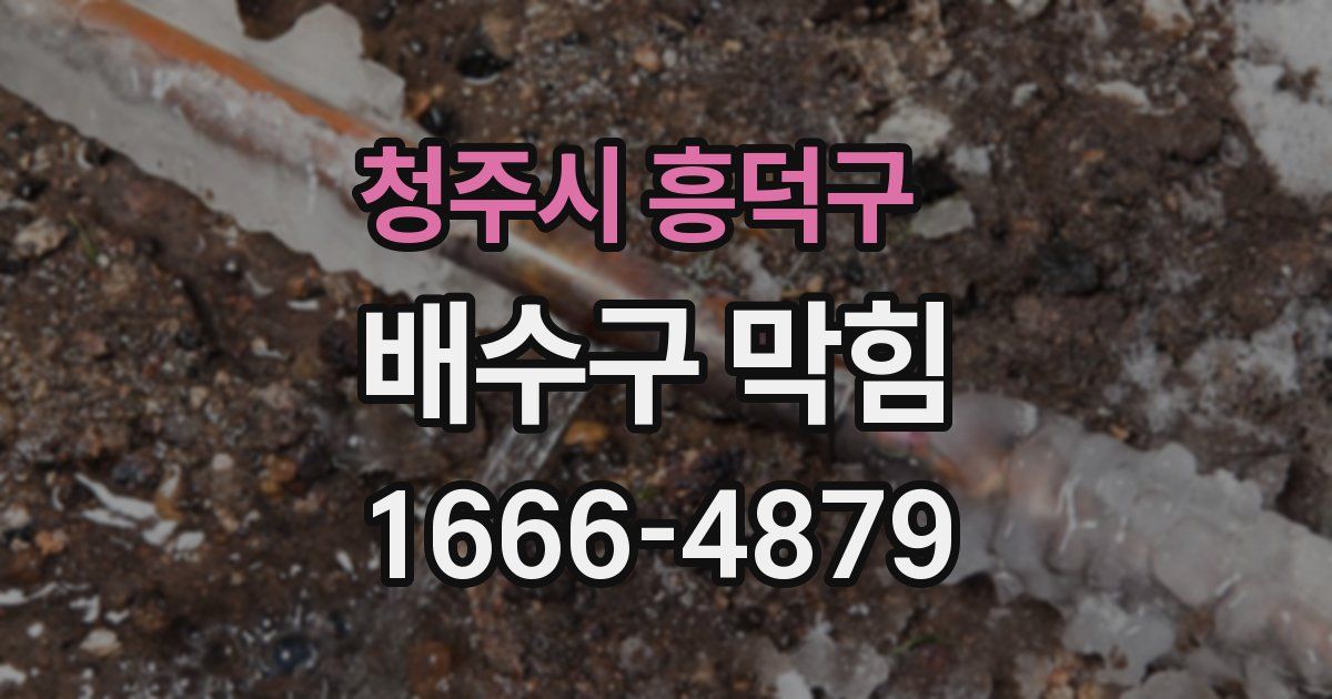 청주시 흥덕구 배수구 막힘