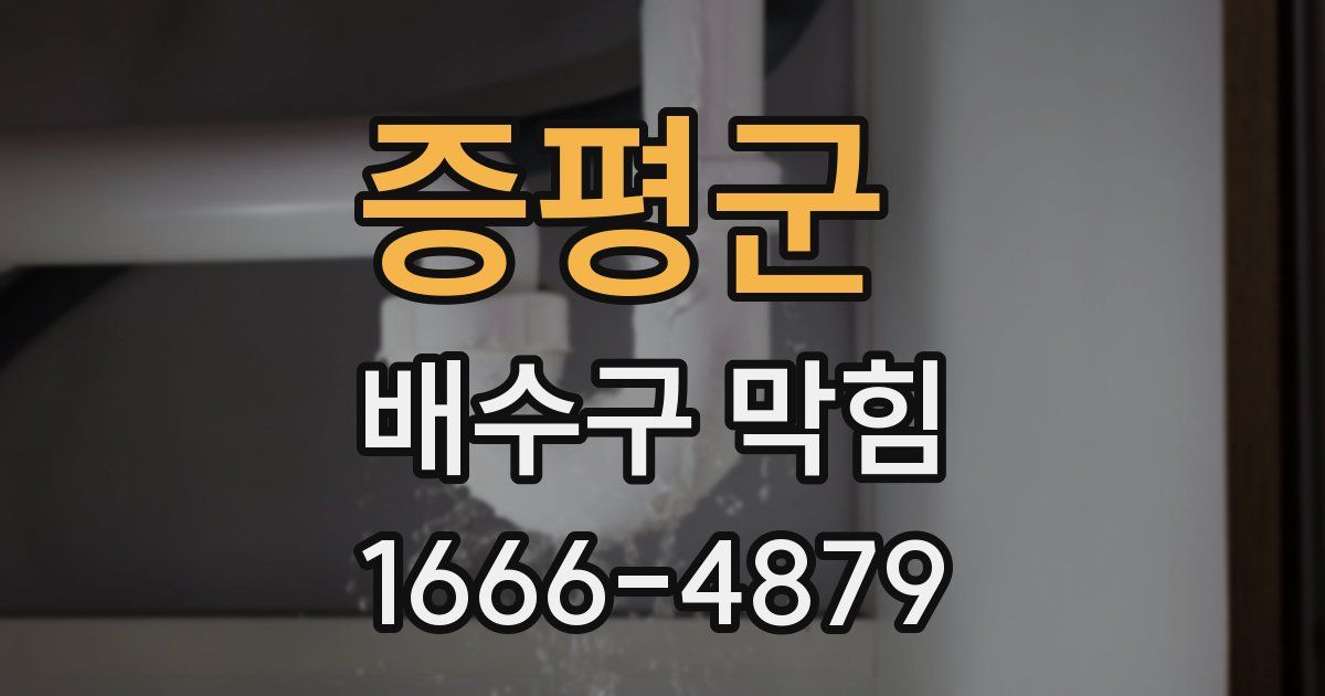 증평군 배수구 막힘