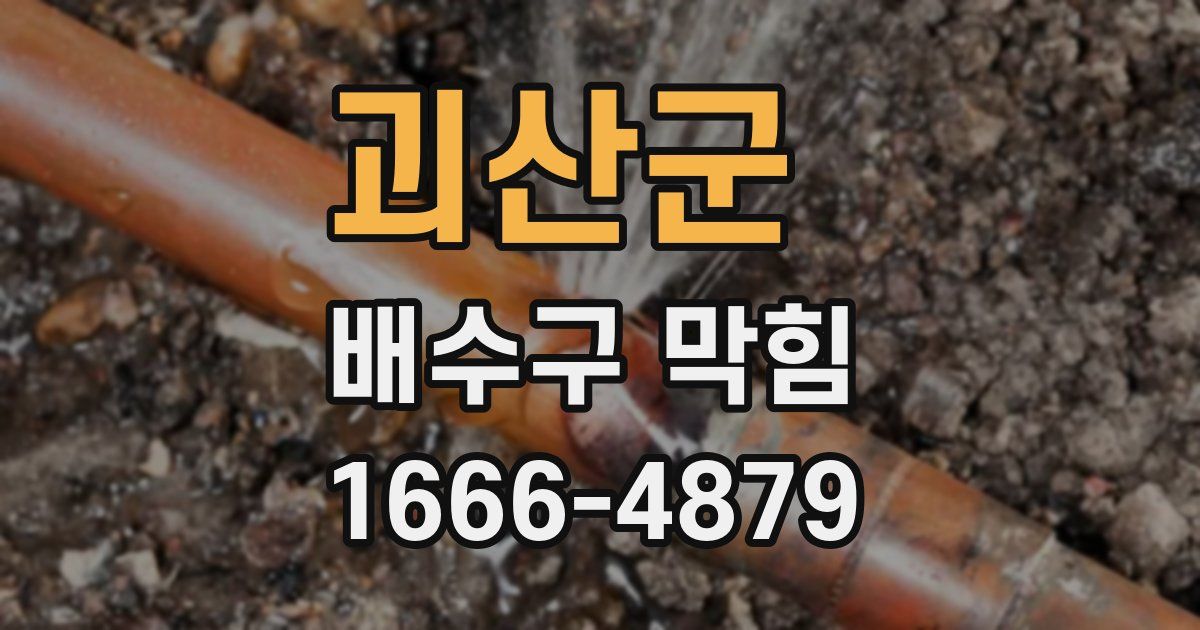 괴산군 배수구 막힘