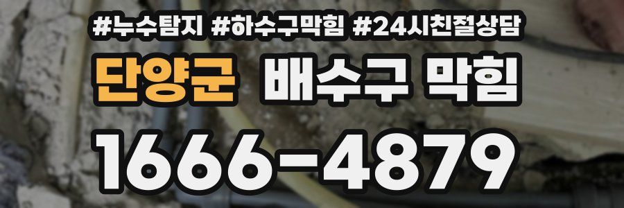 단양군 배수구 막힘