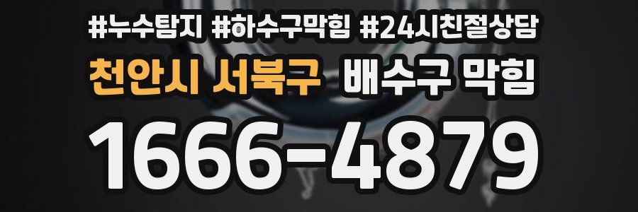 천안시 서북구 배수구 막힘