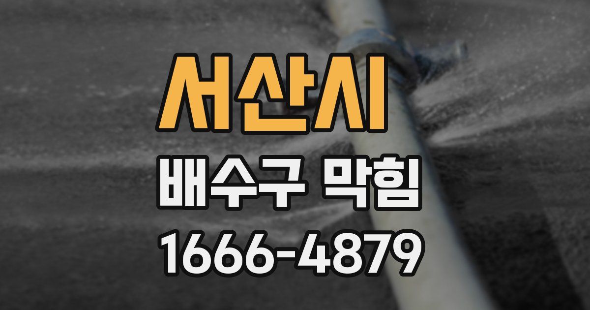 서산시 배수구 막힘
