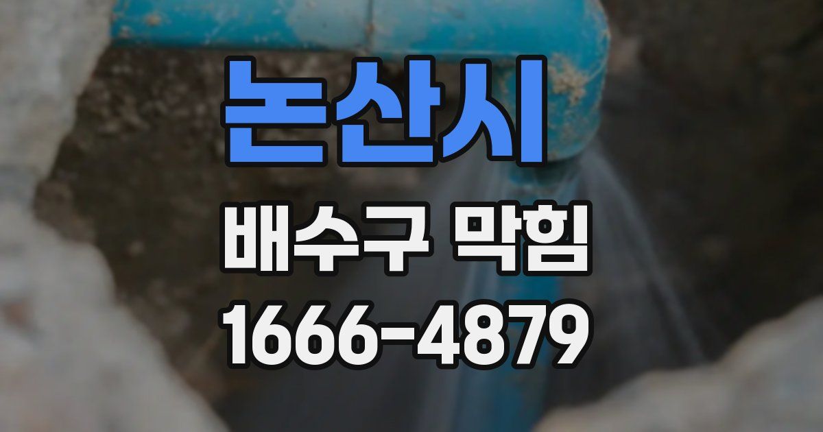 논산시 배수구 막힘