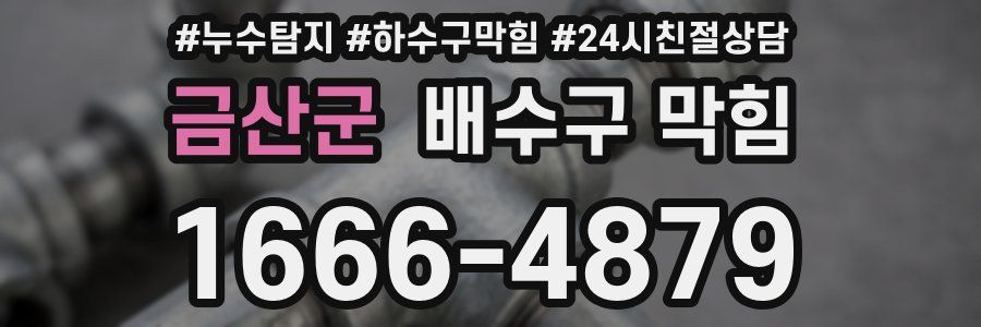 금산군 배수구 막힘