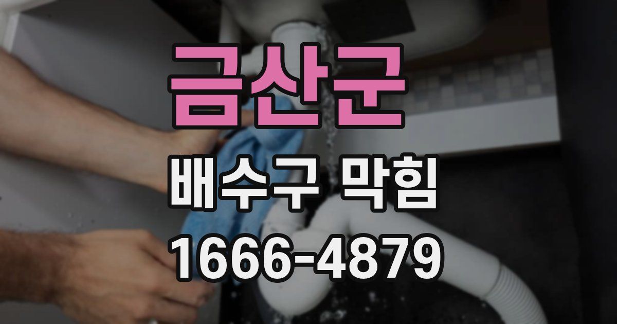 금산군 배수구 막힘