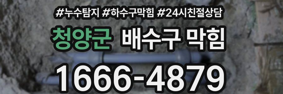 청양군 배수구 막힘
