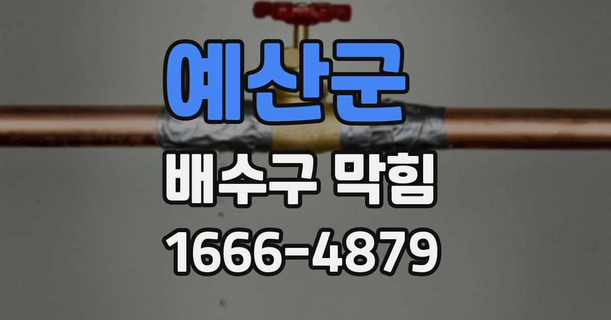 예산군 배수구 막힘