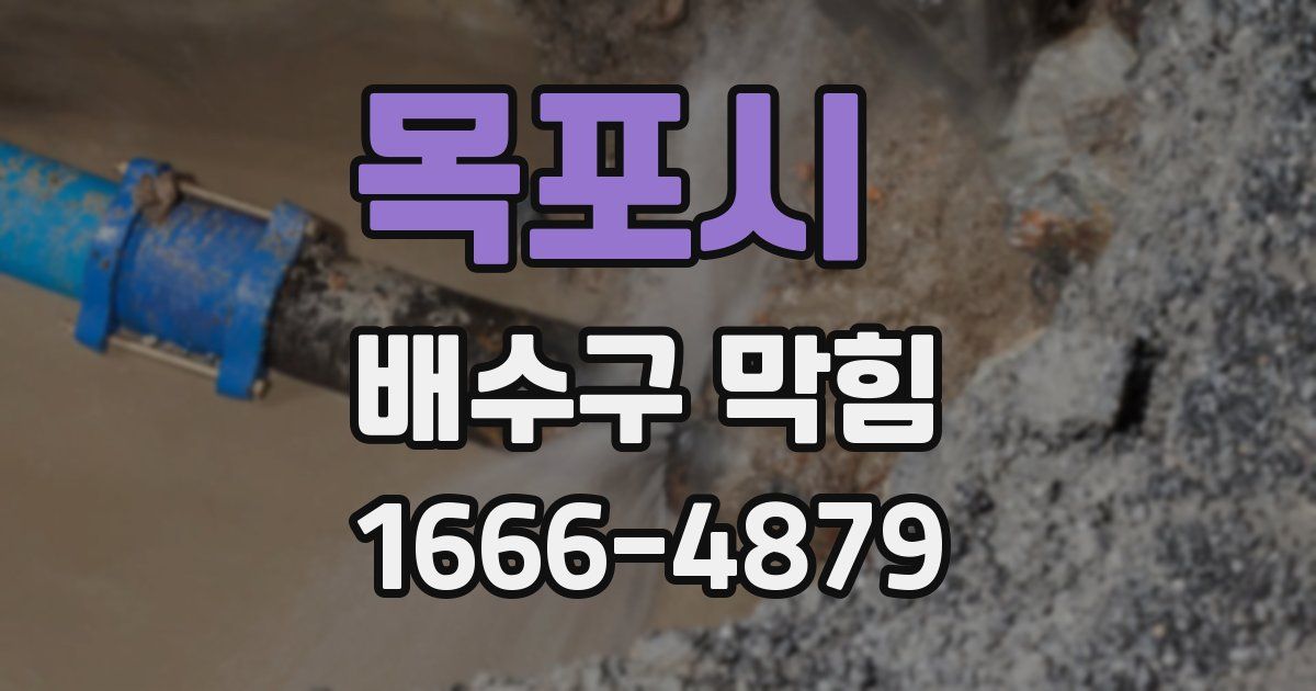 목포시 배수구 막힘