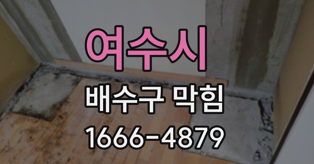 여수시 배수구 막힘